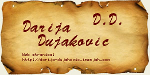 Darija Dujaković vizit kartica